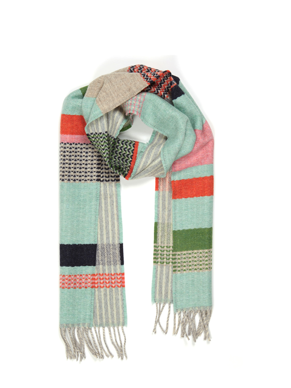 Wallace and Sewell Lambswool Osaka Scarf Mint